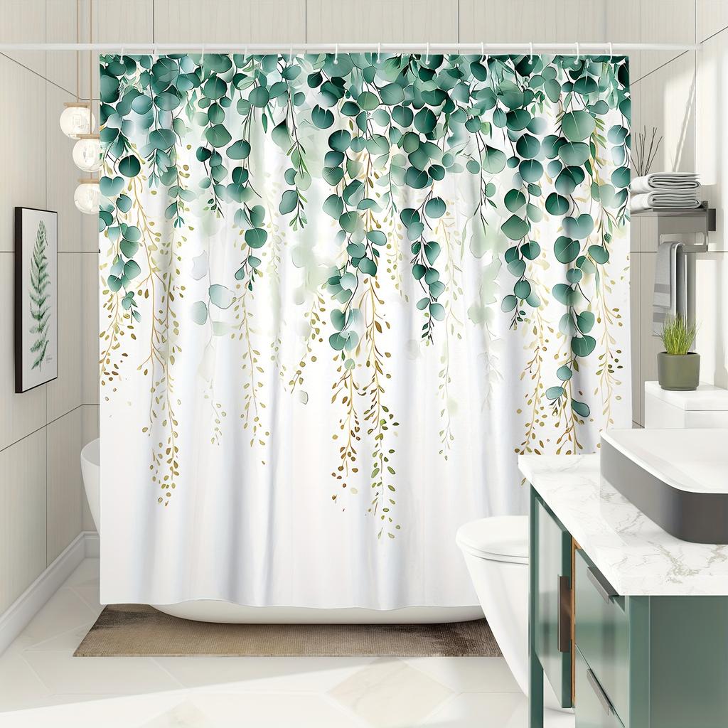 Charming Greenery and Flowers Shower Curtain - Whimsical Bath Decor, Perfect for Those Who Love Nature-Inspired and Serene