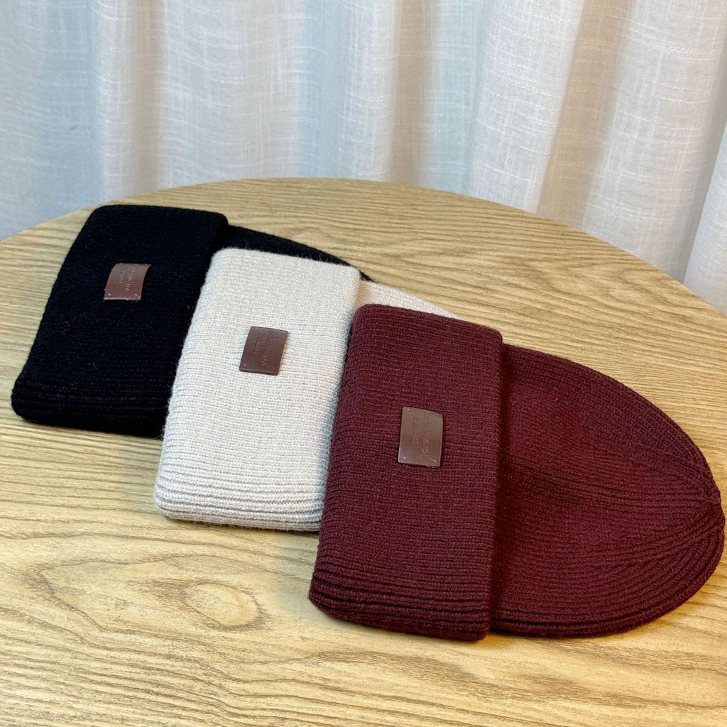 New Korean Style Thickened Cold Proof Woolen Hat for Men and Women Cycling Warm Knitted Hat Simple Pullover Hat