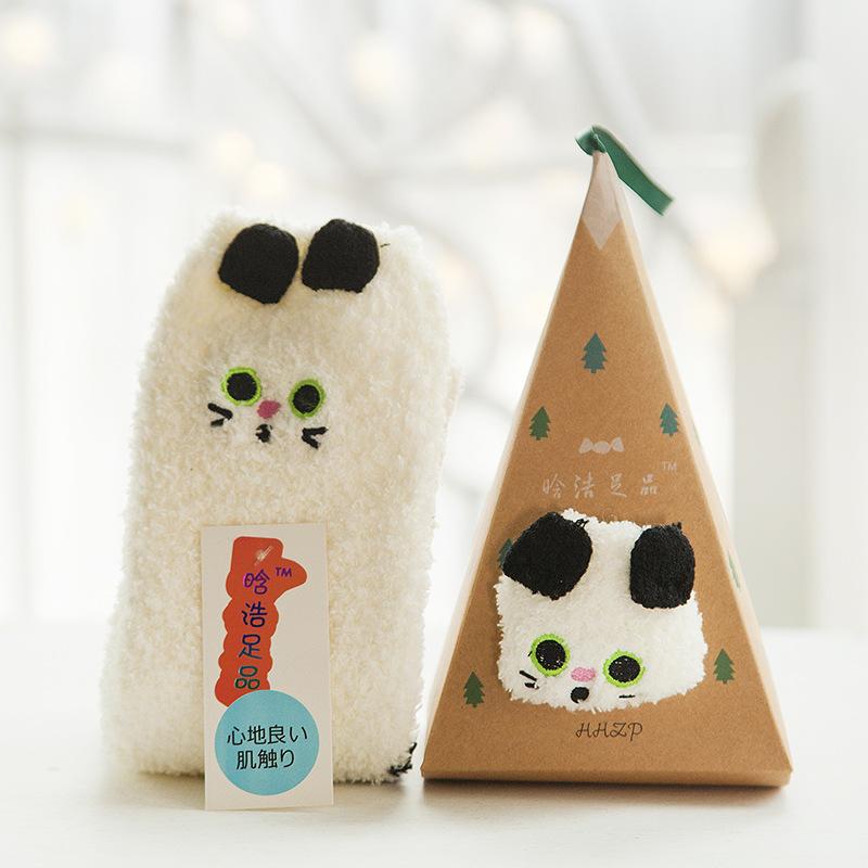 Christmas Stocking Christmas Gift Coral Velvet Cartoon Socks Suitable for Adults