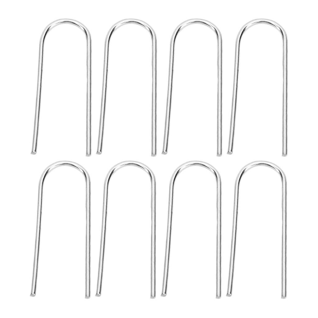 100PCS High Temperature Nichrome Jump Ring Mini U Hanger Hooks for Ceramic Ornament Jewelry