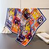 Cat Designer Luxury Style Square Scarves Women Silk Scarf Floral Bandana Small Neckties Hairbands Foulard Shawl