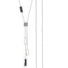 Long Chic Titanium Steel Chain Necklace For Women Featuring Dazzling Geometric Pendant And Stylish Design