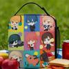 Chainsaws Man Lunch Bag Characters Kawaii Lunch Box Outdoor  Portable Zipper Thermal Lunch Bags For Unisex Oxford Cooler Bag