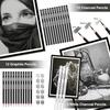 HIFORNY Professional Drawing & Sketching Set: Includes Graphite, Charcoal, Color, Watercolor, and Metallic Pencils, Blending Tool, Sketchbook, Colorin