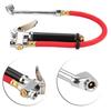 Handheld Car Air Tire Pressure Filler Fill Inflator Gauge Dual Chuck Air Compressor Hose Tool