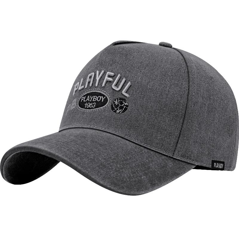 Playboy Men s Casual Outdoor Baseball Cap One Size черный серый