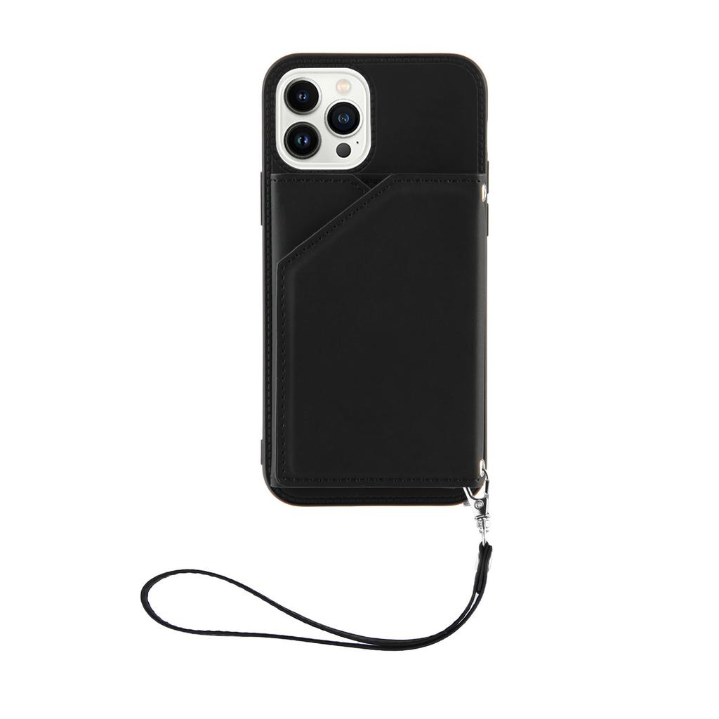 Geschikt voor Samsung S23ultra Huidgevoel Kaart Portemonnee Mobiele Telefoonhoesje S23plus Lanyard Meerdere Kaarten Leerhoesje S23 Mode Kaart Portemonnee