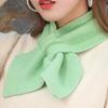 Autumn Winter Scarf Soft Neck Scarf Girls Knitted Sweater Bowtie Women Casual Cross Fishtail Scarf Straps Ladies Shawl