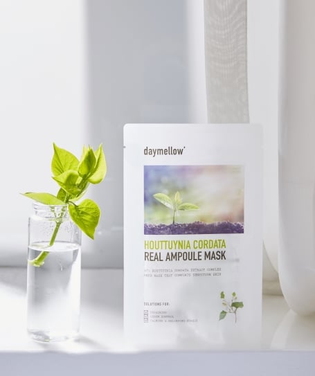Daymellow Houttuynia Cordata Real Ampoule Mask Pack (5 Sheets) Houttuynia Cordata Real Ampoule Mask Pack