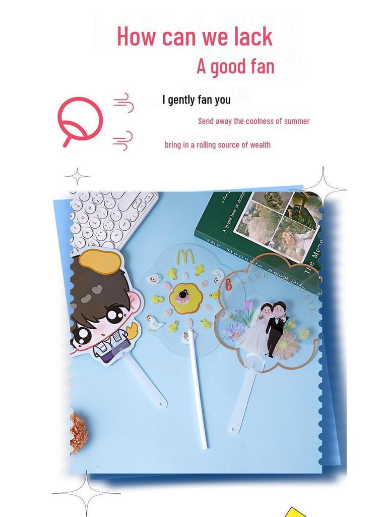 Custom Star Transparent Fan: Anime, Wedding, Anniversary & Promotional Film/TV Themed Design