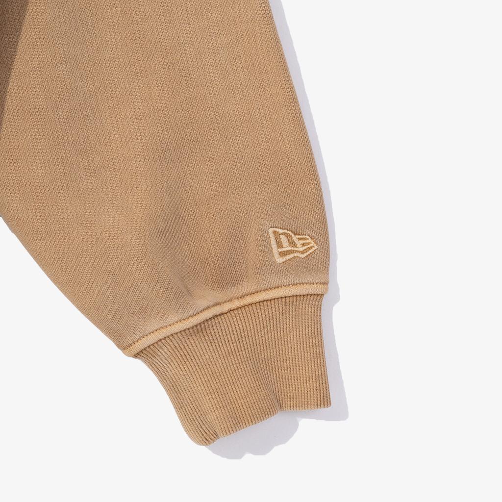 New Era Los Angeles Dodgers Team Letter Embroidery Pullover Washed Hoodie Unisex hoodie Light-Camel 13781106