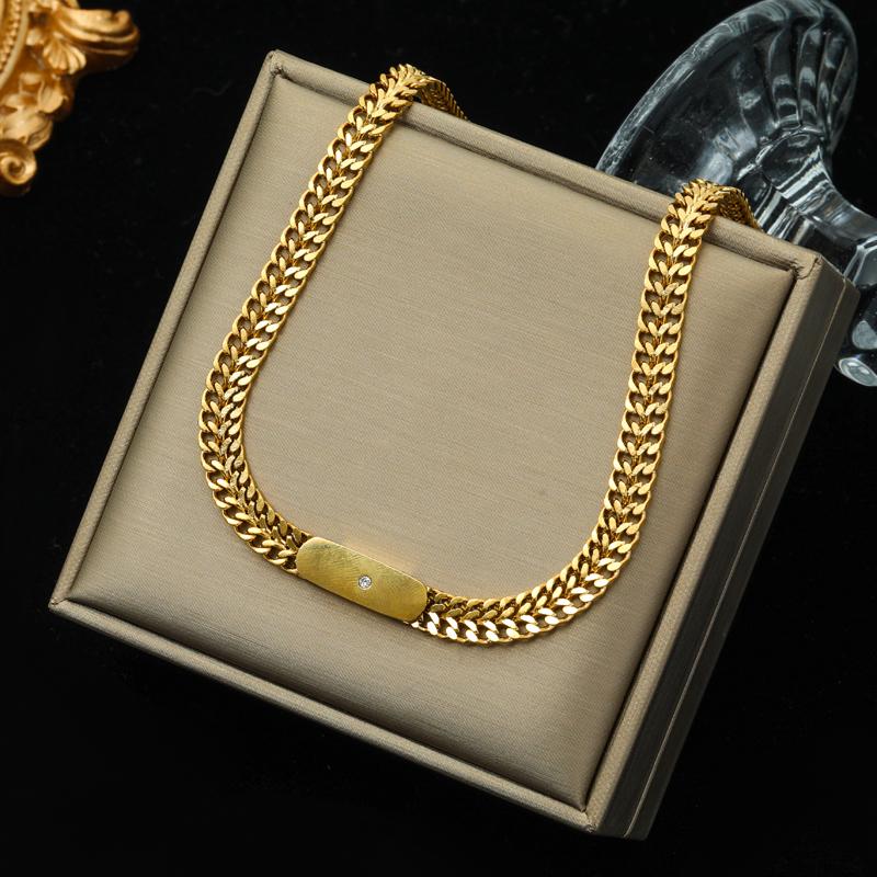 EILIECK 316L Edelstahl Metallkettenhalskette Für Frauen Mode Vergoldete Halskette Wasserdichter Schmuck Damen Geschenk