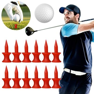 50Pcs Portable Golf Tack Bright Color Plastic Castle Golf Tees Golf Training Ball Tee Golf Ball Holder Tees Golf Accessories
