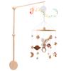 3Pcset Baby Wooden Bed Bell Bracket Mobile Hanging Rattles Toy Hanger Baby Crib Mobile Bed Bell Wood Toy Holder Arm Bracket