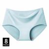 Women's Panties Solid Seamless Underwear Plus Size Comfortable Briefs Silk Satin Lingerie Health Underpants 8 PCS/Set