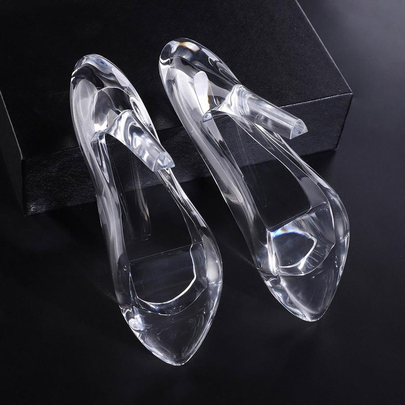 1pc Cinderellas Crystal Shoes Kids Birthday Gift Home Decor High-Heeled Shoes Figurines Wedding Decoration Valentine's Day Gift