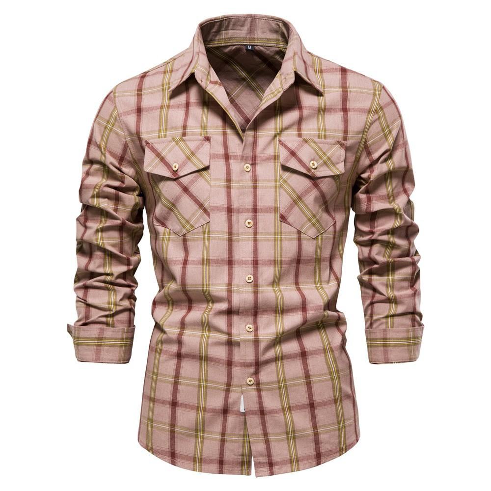 Autumn New Men's Pocket Casual Shirt Fashion