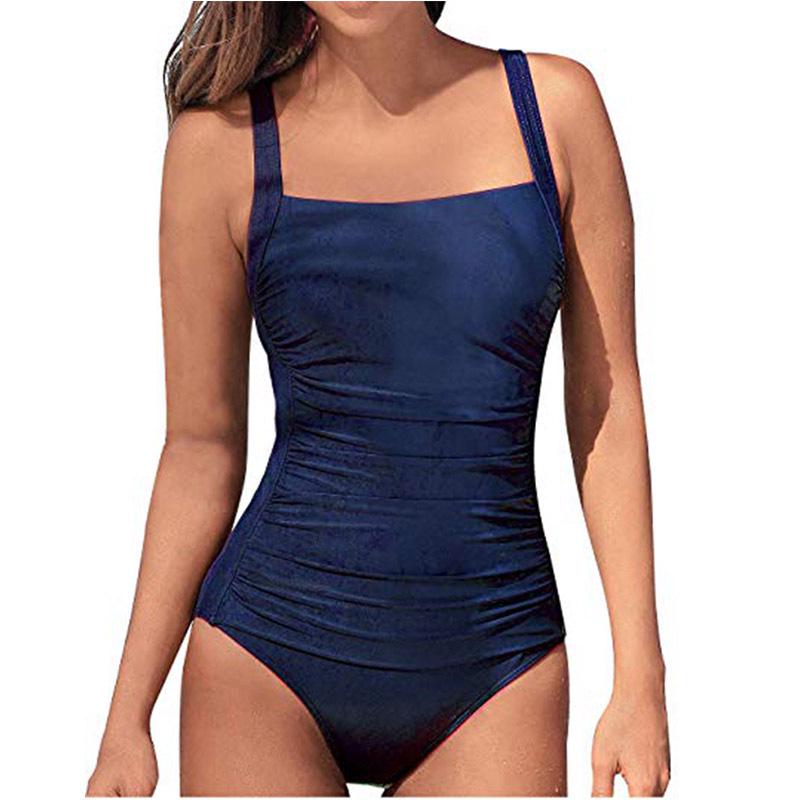 Tengwei Gradient Print Plus Size Sexy One-Piece Swimsuit for Women