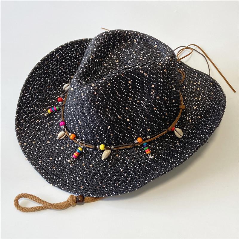 New western cowboy hats for men and women can take summer vacation travel sunscreen sun hat retro sun hat knight hat