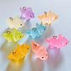 10pcs Kawaii Color Dinosaur Luminous Animal Resin Charms Pendants DIY Jewelry Making Accessories Keychain Earrings