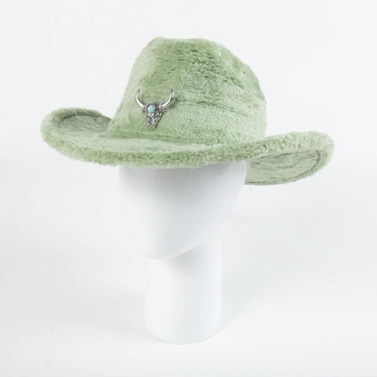 Plush Homburg Furry Fashion Hat Gifts for Boyfriend Hat Wide Brimmed Unisex Wear for Gatherings Photo Props