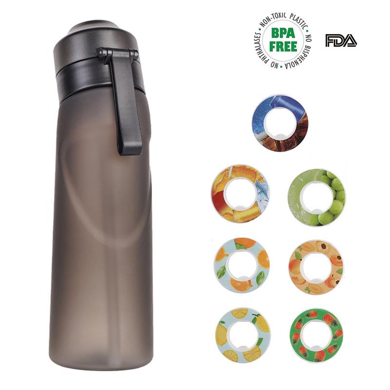 Borraccia in Tritan Profumata con Anello alla Frutta, 0 Calorie e Senza Zuccheri, 650ml - Tazza Sportiva Perfetta