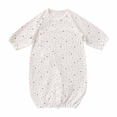 Cream De Coco Smooth Star Print Newborn Baby Sizes Cute Star Two-Way All-in-One [Crotch Snaps/2-Way] Clothes, 100% Cotton, 50-70cm, Pattern,