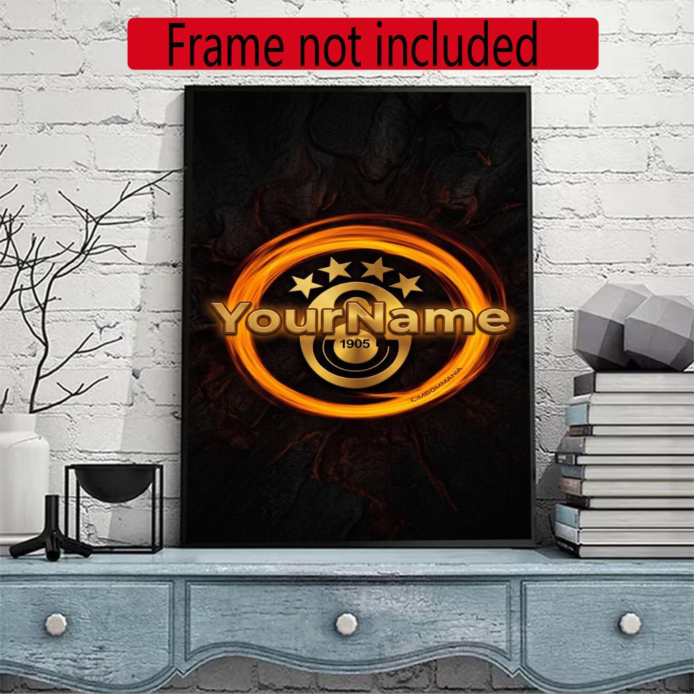 Galatasaray Customize Your Name Diamond Painting Round Diamond Diy Frameless Holiday Artwork Suitable For Home Office Wall Decoration