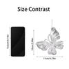 Acrylic Christmas Tree Ornaments Semi-Transparent Gradient Snowflake Hanging Decor with Bell for Holiday Festive Decoration