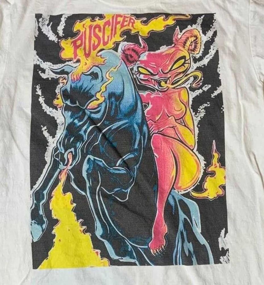 VTG Puscifer Band Short Sleeve White All Size TShirt KK138 M