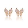 2026 Stud Earrings Inlaid with Zircon, Butterfly Earrings, European and American Women's Earrings.