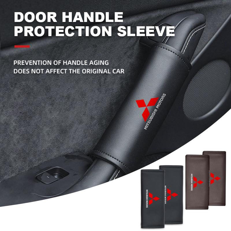 For Mitsubishi Car Universal Anti-Wear Auto Door Pull Handle Protection Cover Accessories Outlander Lancer L200 ASX Pajero LO7