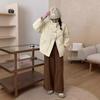 Jiaxing Pinghu horn buckle down jacket women's new thickened stand-up collar bread jacket small winter short coat tide