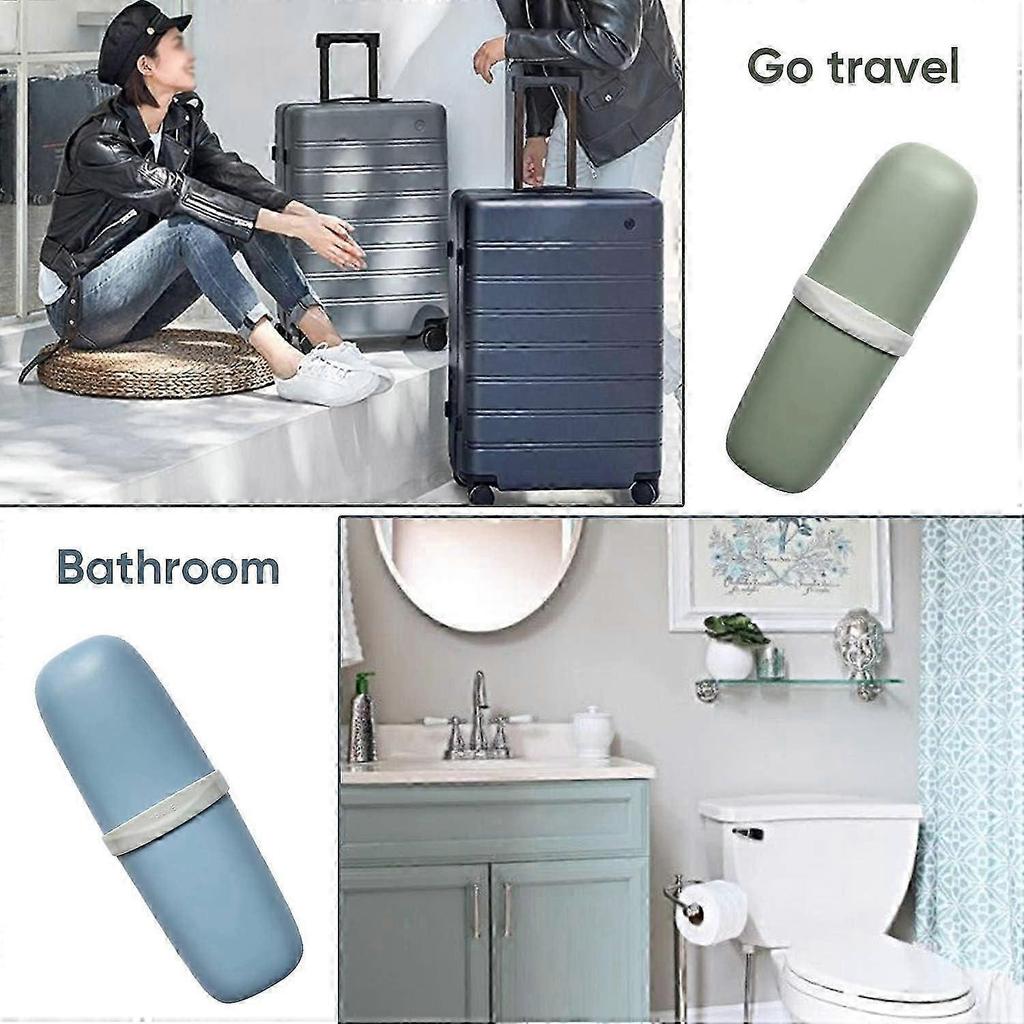 2pcs Travel toothbrush case, toothbrush case and strap,portable trip washing cup holder