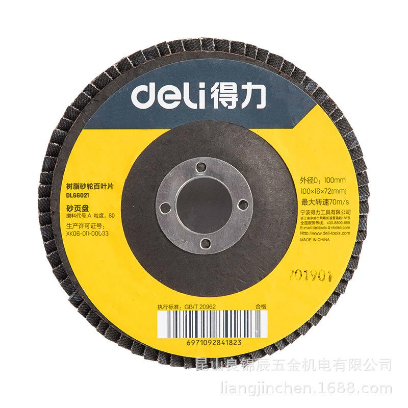 Deli Tools Grinding & Polishing Angle Grinder Disc for Woodworking & Stainless Steel (DL66021)