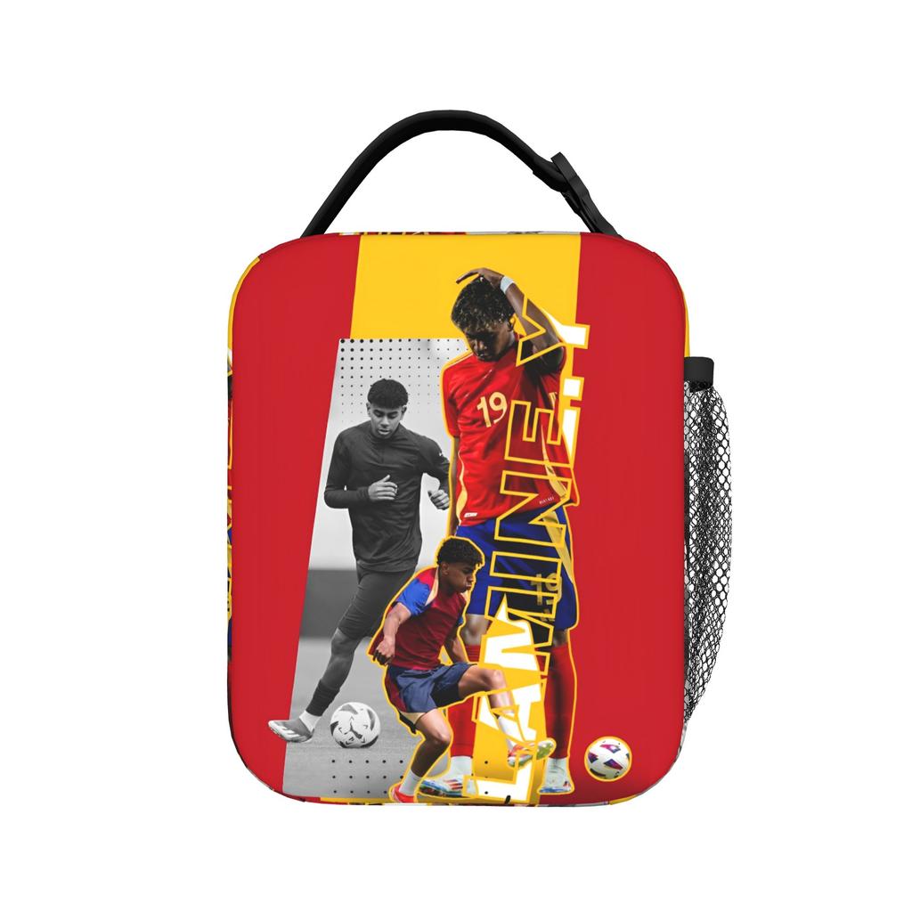 Soccer 19 Lamine Y-Yamal Insulated Lunch Bags Cooler Bag Reusable,Meal Container High Capacity Tote Lunch Box Food Storage Bags