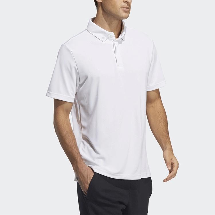 adidas Solid Color Athleisure Casual Sports Short Sleeve Polo Shirt White Men's GN0810