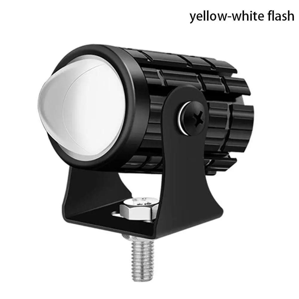Mini 2-Farben LED-Spotlicht für Motorrad Auto Universal Doppellicht Hohe Leistung Helle Scheinwerferlampe Motorradzubehör D5e9