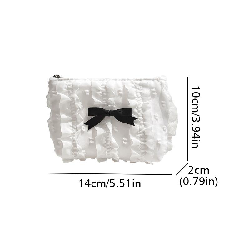 1Pc Lace Bow Storage Bag Travel Makeup Bag Professional Makeup Artist Use Storage Bag Home Storage Multi-Color