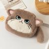 Furry Cartoon Cat Wallet Large-capacity Earphone Bag Plush Bag Keychain Pendant Storage Bag for Lipstick Jewelry For Women