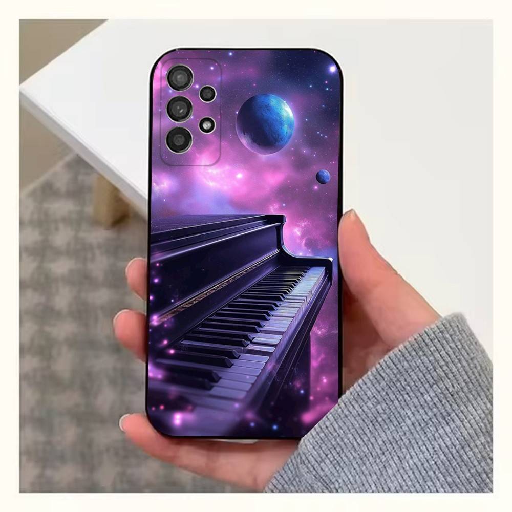 Piano Music Art Case For Samsung S10,Plus,S9,S22,S25,Ultra,S24,S21,S20,S23,FE,Lite,Soft Silicone Black
