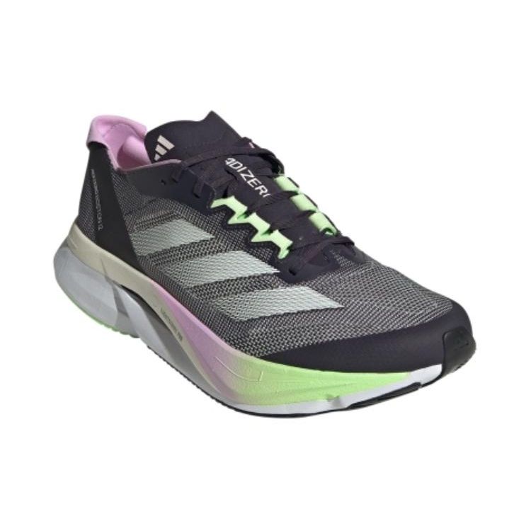 Adidas Adizero Boston 12 Schwarz Green Spark Herren Sneaker Aurora-Schwarz Zero-Metallic IG3319