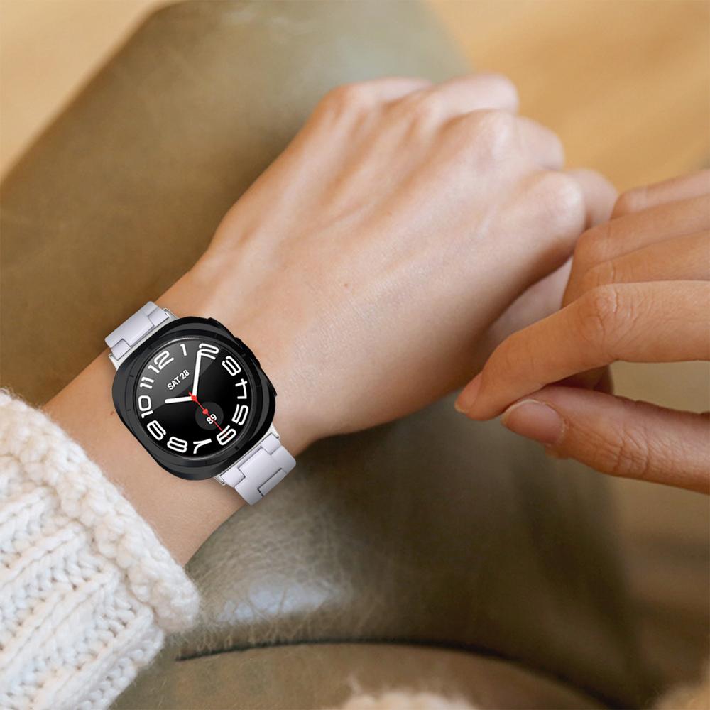 For Samsung Galaxy Watch Ultra (2025) 47mm Watch Strap Acrylic Resin Waterproof Wrist Band