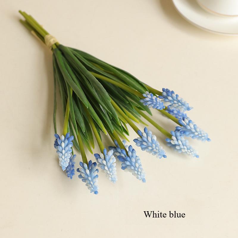 11IN Artificial Grape Hyacinth Flowers for Wedding Home Decor Floral Arrangement Photography Prop