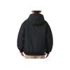 Adidas Logo Hooded Single-Breasted Casual Jacket Men Outerwear Black IK7669