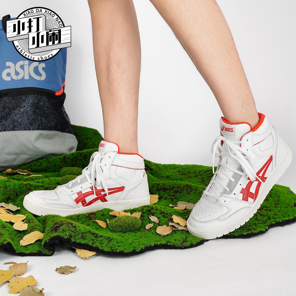 Asics All Court Alpha-L Mesh Versatile Trendy High-Top Retro Basketball Shoes Unisex sneaker White Red 1203A170-100