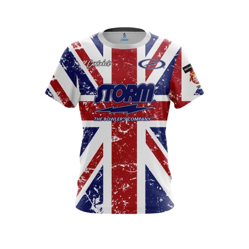 Nuova Maglia da Bowling Coolwick Storm da Uomo Logo Fulmine Nero Manica Corta T-Shirt Tecnica per Giocatori Professionisti, Fan, Sportivi Casual