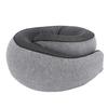 Neck Pillow Foldable Breathable Polyester Fiber Portable Memory Foam Travel Neck Pillow Gray