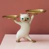 Dancing Cat Animation Resin Figure Creative Cartoon Sand Sculpture Cat Ornament for Living Room Housewarming
