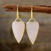 Luxury New Simple and High Quality Natural Stone Heart Crystal Tiger Eye Pendant Earrings Earrings European and American Popular Jewelry